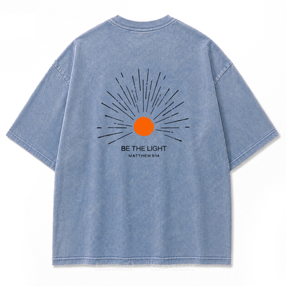 Be The Light Washed Print Tee