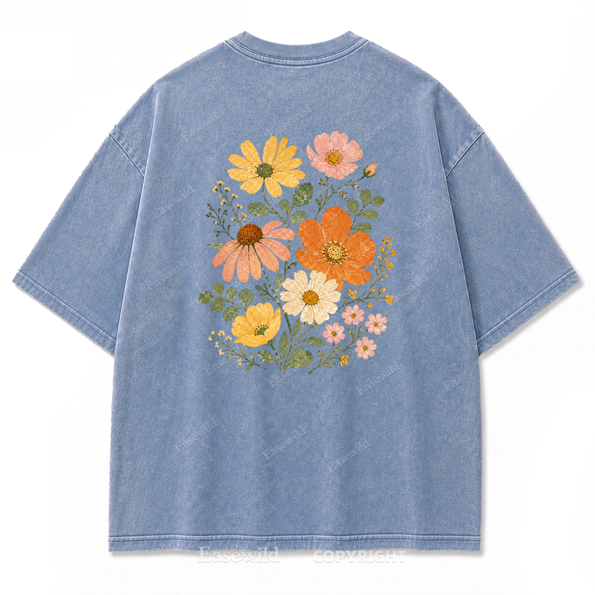 Pastel Wildflower Washed Print Tee