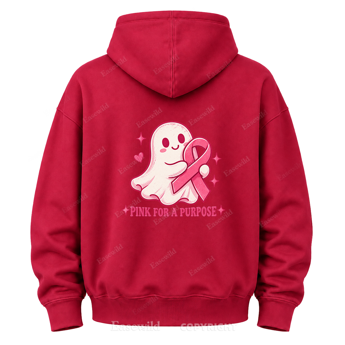 Pink For A Purpose Ghost Graphic Hoodie