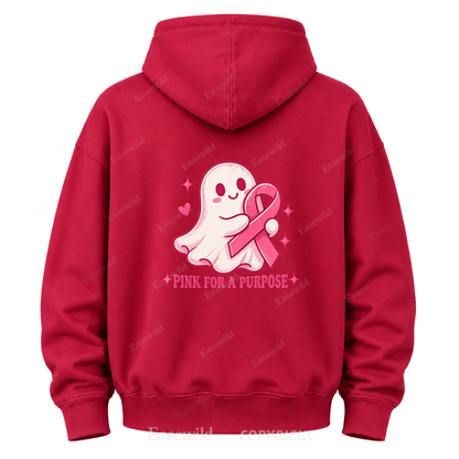 Pink For A Purpose Ghost Graphic Hoodie