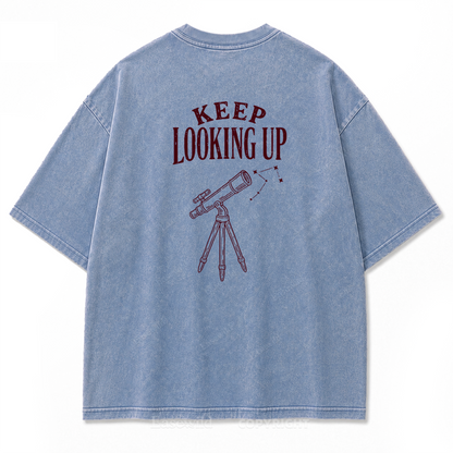 Keep Looking Up Graphic Print Tee