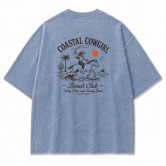 Coastal Cowgirl Club Washed Print Tee