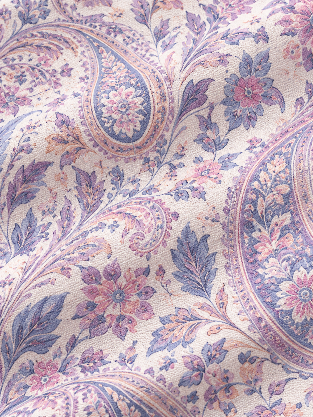 Lavender Paisley Quarter-Zip Pullover