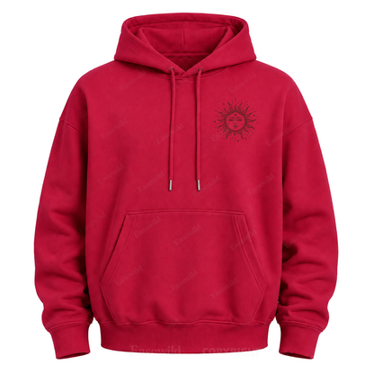 Sonne & Mond "Celestial Washed" Grafik-Kapuzenpullover