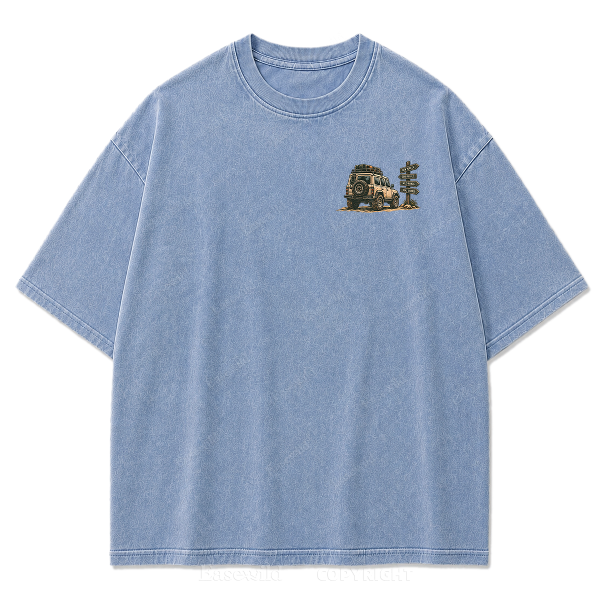 Desert Route Road Trip Washed Print Tee