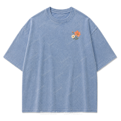 Pastel Wildflower Washed Print Tee
