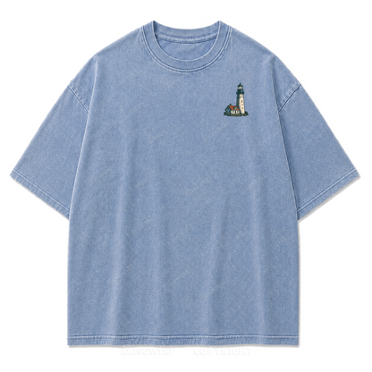 Salt Air Lighthouse Washed Print Tee