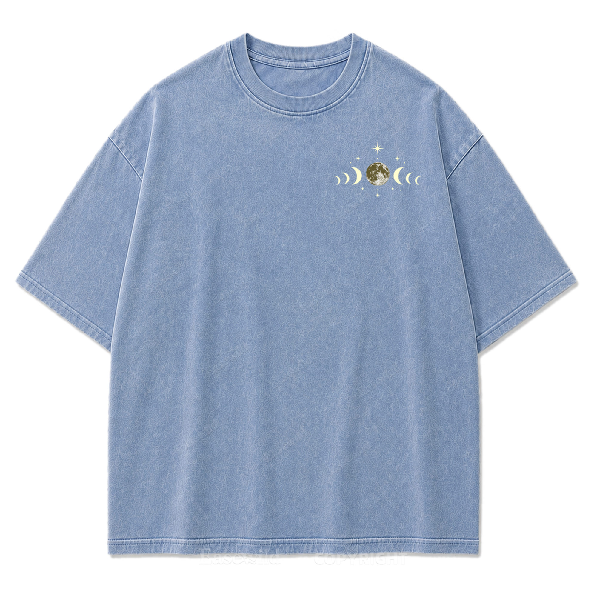 Tidal Cycle Moon Phase Washed Print T-Shirt