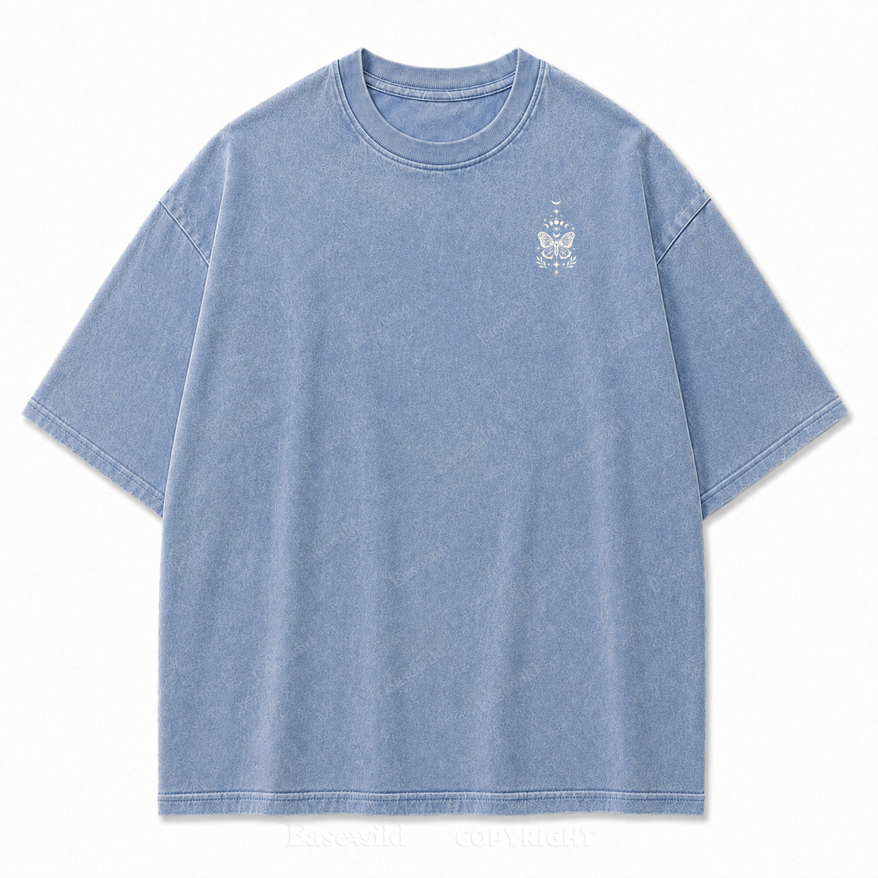 Lunar Magic Celestial Moth Moon‑Phase Graphic Print Tee