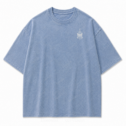 Lunar Magic Celestial Moth Moon‑Phase Graphic Print Tee