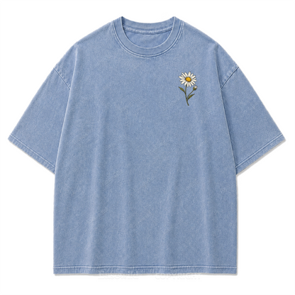Grow With The Flow Daisy Washed Print Tee