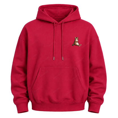 Runs On Coffee And Panic Tabby Cat Graphic Hoodie