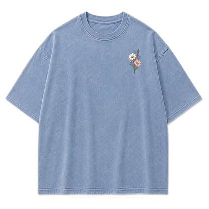 Grow Your Own Way Wildflower Washed Print Tee