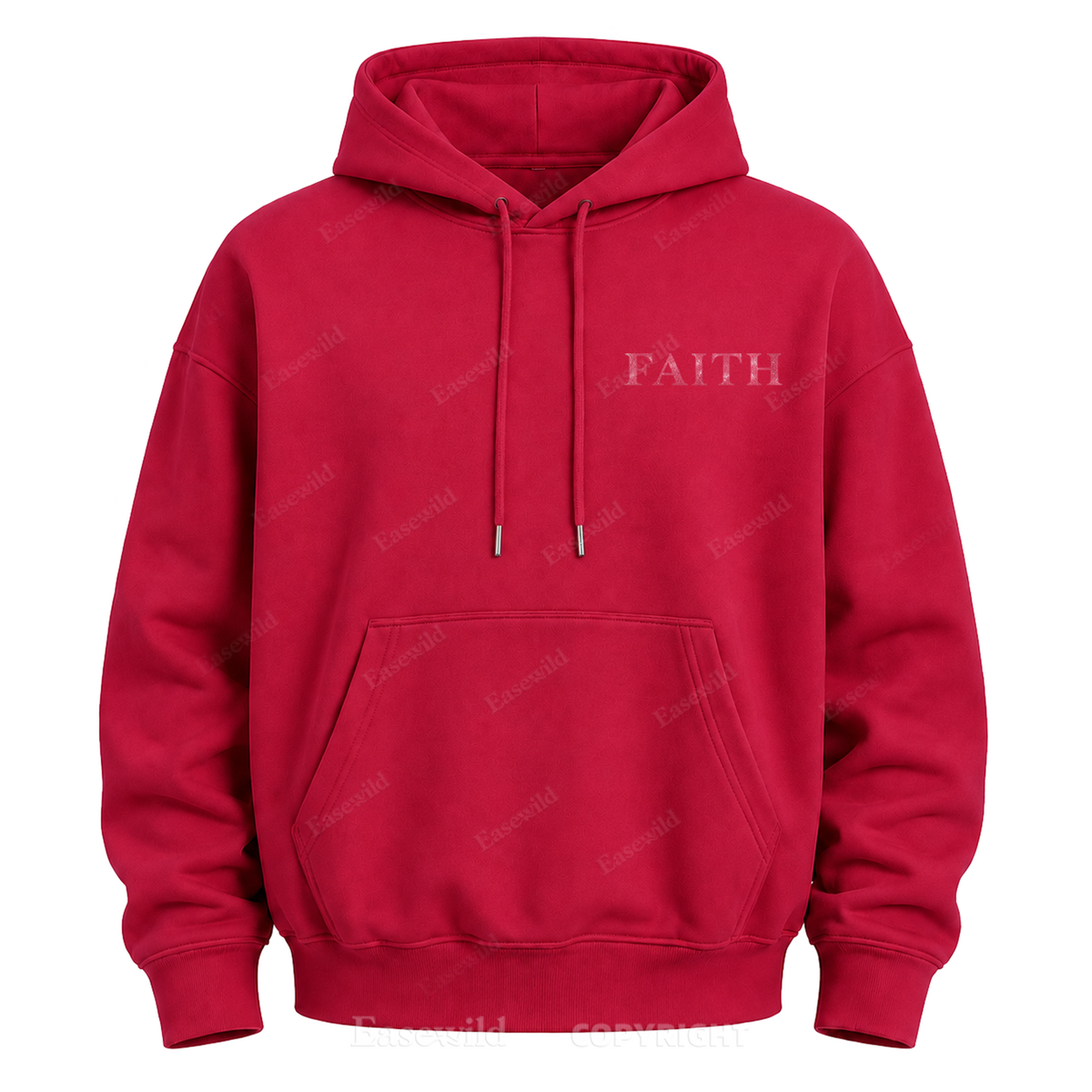 Faith Over Fear Pink Ribbon Graphic Hoodie