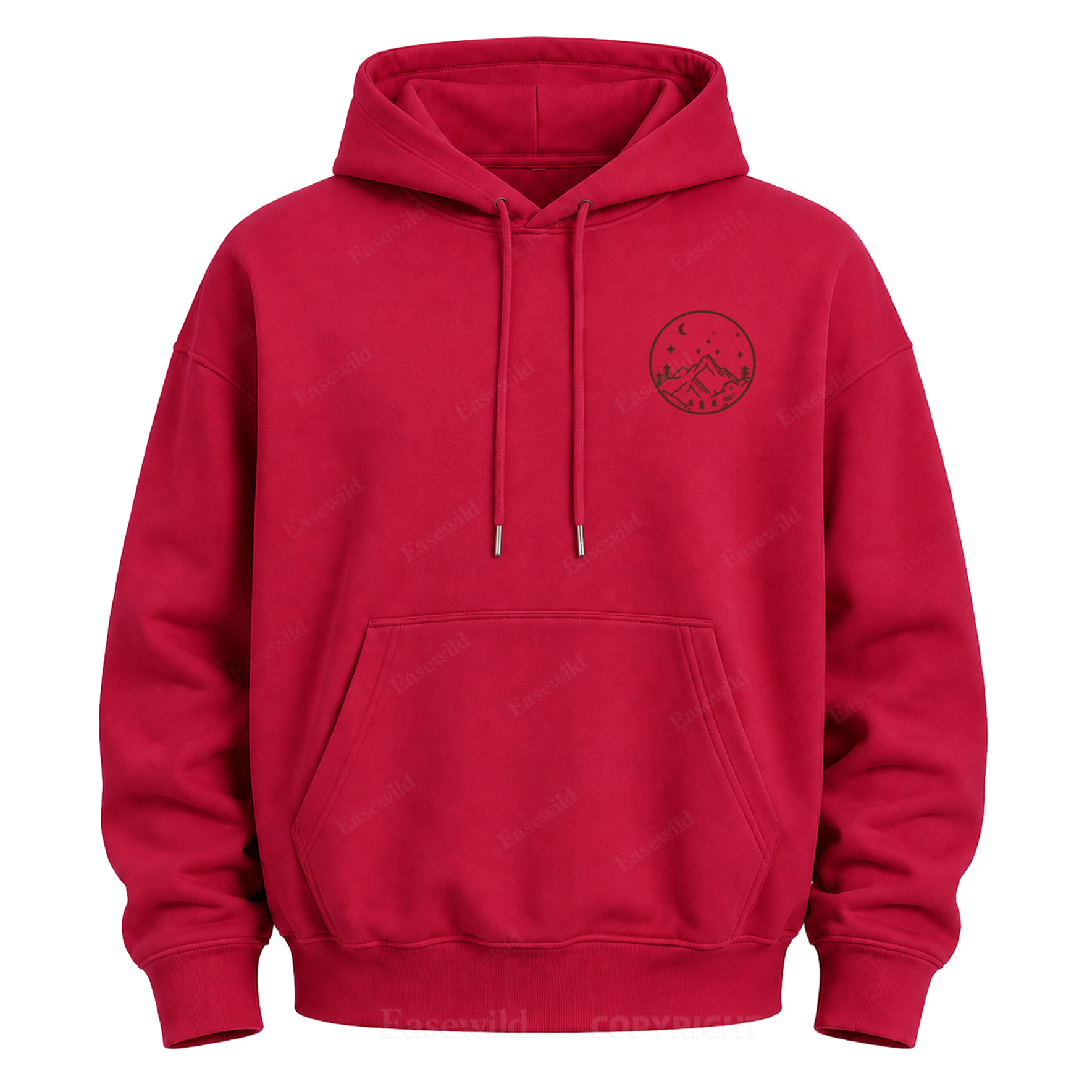 Celestial Mountain Sun & Moon Graphic Hoodie