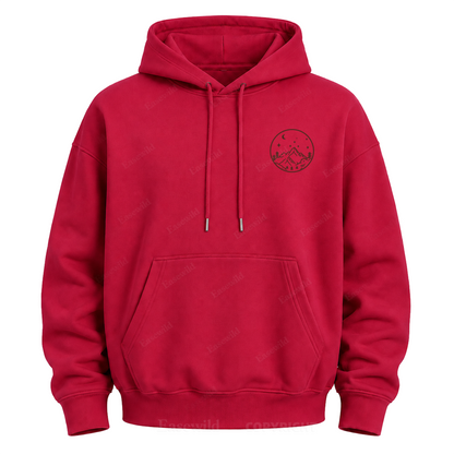 Celestial Mountain Sun & Moon Graphic Hoodie