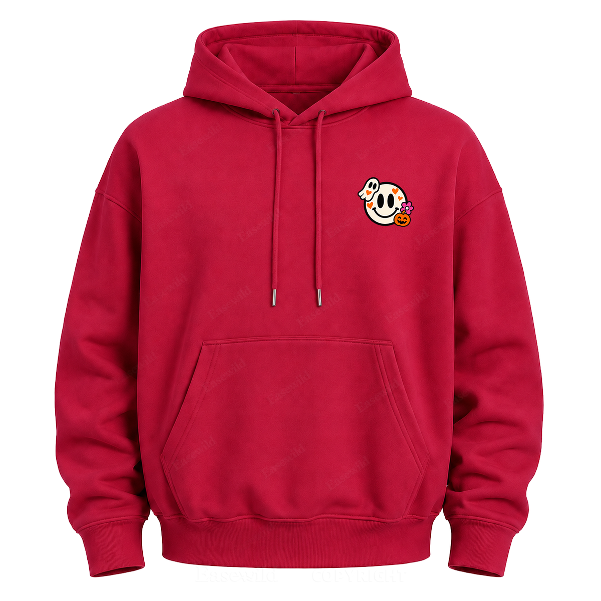 Halloween Smiley Ghost Graphic Hoodie