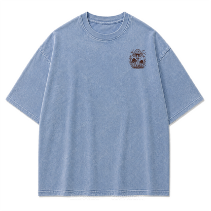 Wild Soul Soft Heart Mushroom Washed Print Tee