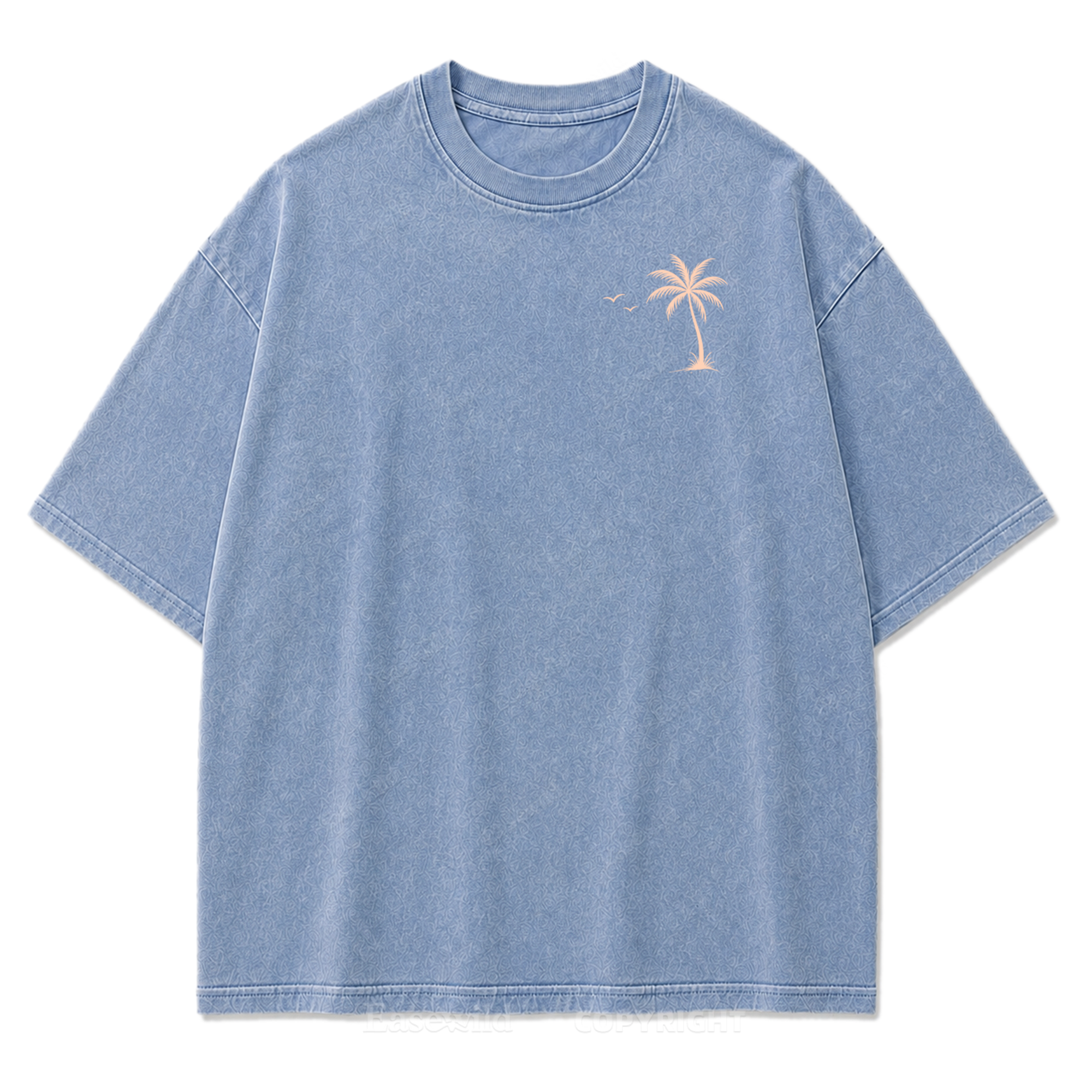 T-Shirt mit gewaschenem Aufdruck „Life Is Better at the Beach“