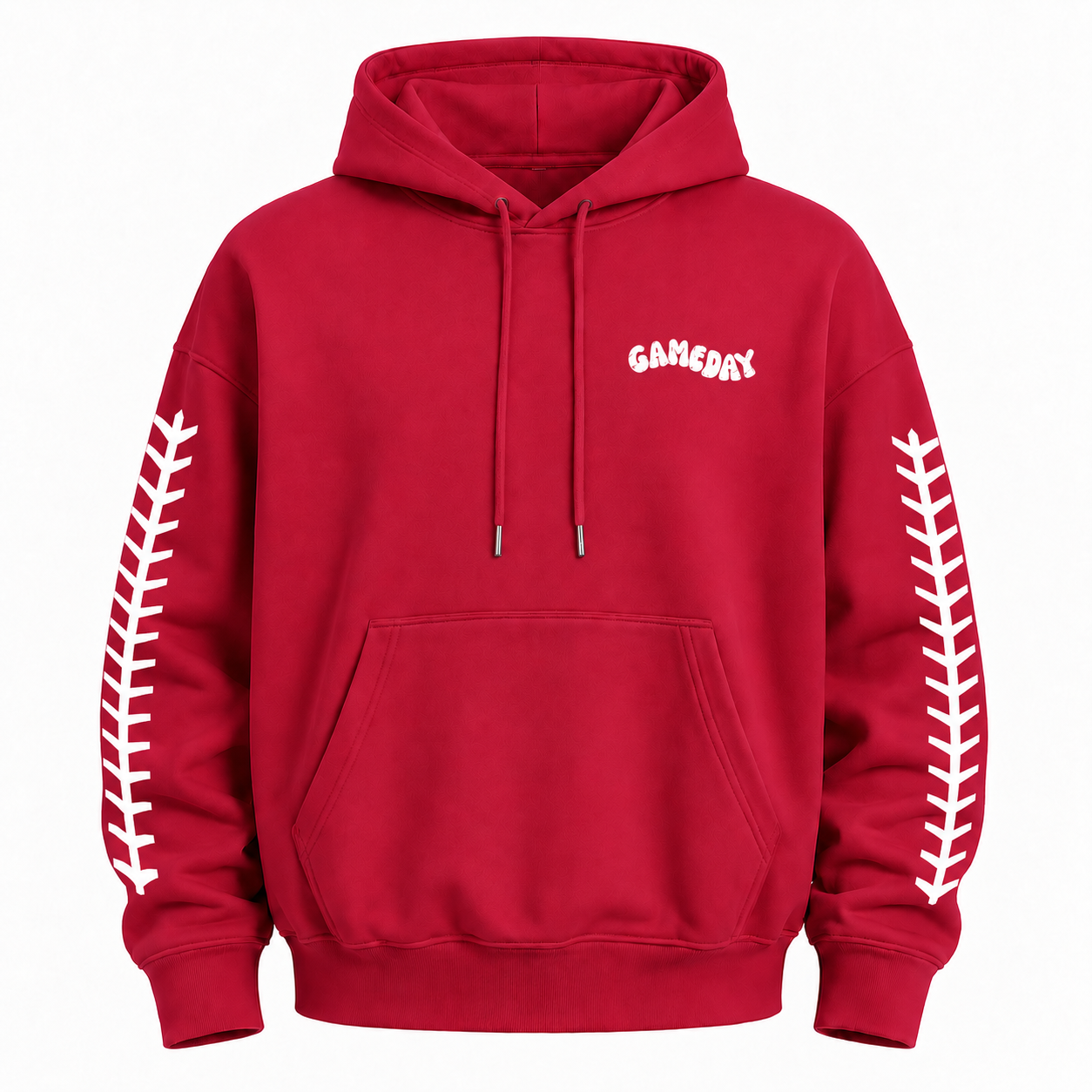 Game Day Baseball Stitch Graphic Hoodie