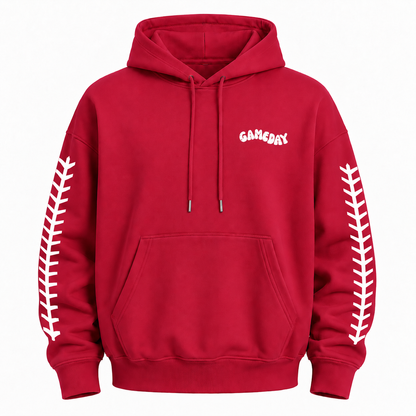 Game Day Baseball Stitch Graphic Hoodie