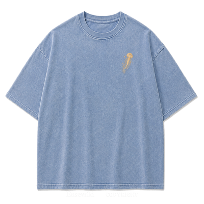 Vintage Celestial Jellyfish Space Print Tee