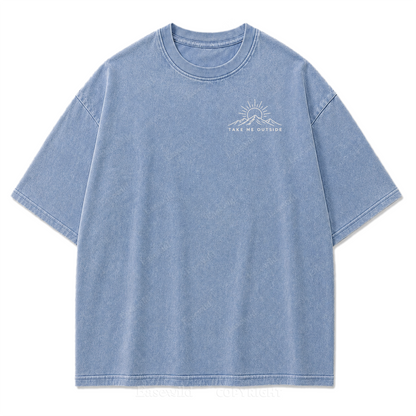 Called Back to the Outside Washed Print Tee