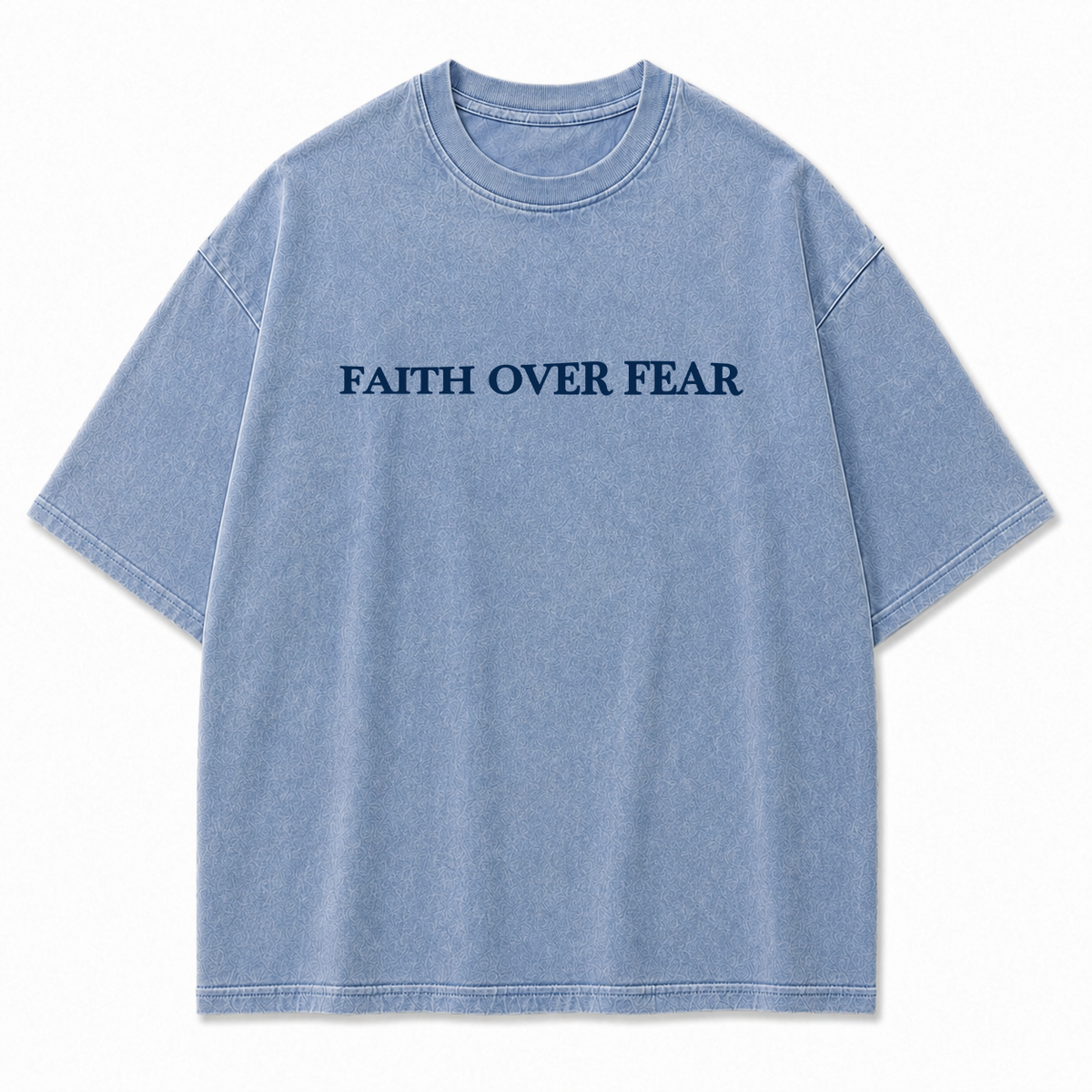 Faith Over Fear Oversized Christian Graphic Tee