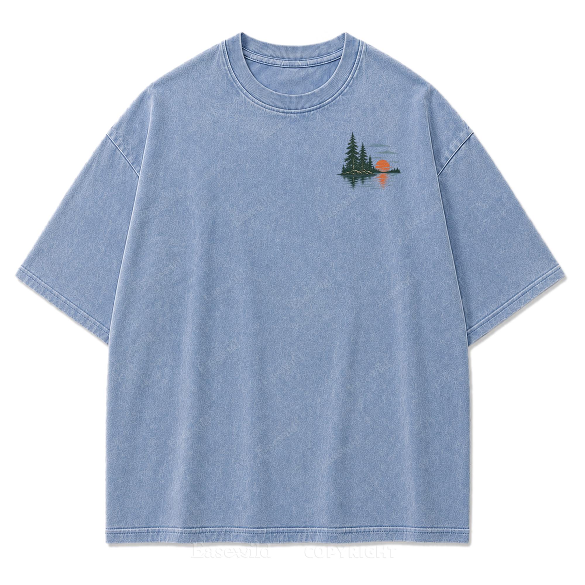 T-Shirt mit gewaschenem Aufdruck: Wo Seetage zu Erinnerungen werden