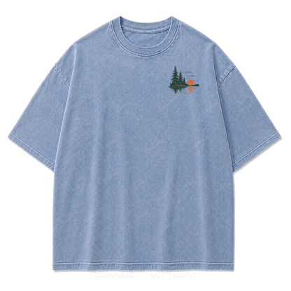 T-Shirt mit gewaschenem Aufdruck: Wo Seetage zu Erinnerungen werden