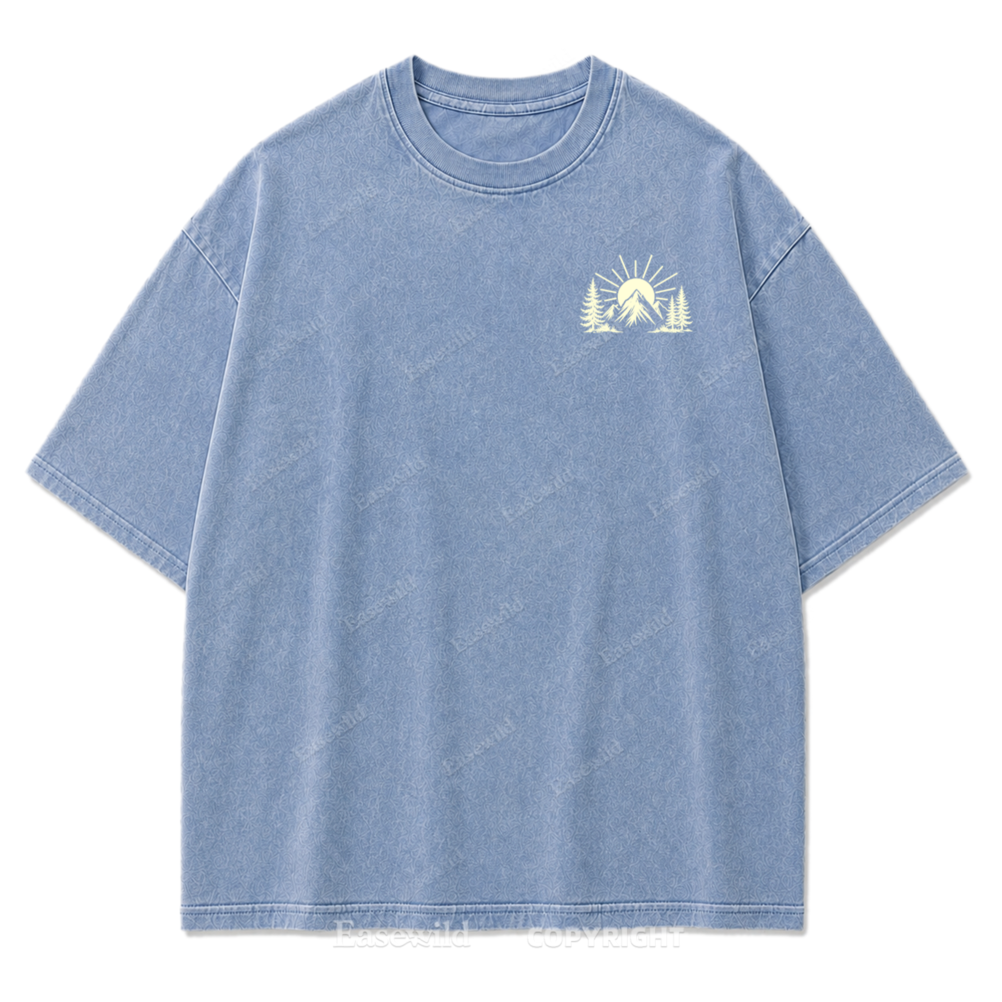 Happiness Lives Outside Washed Print Tee