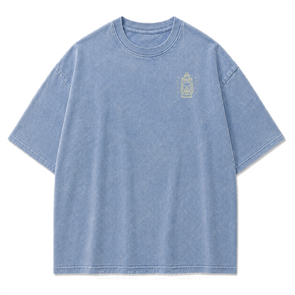 T-Shirt mit „Leave A Light On“-Grafikprint