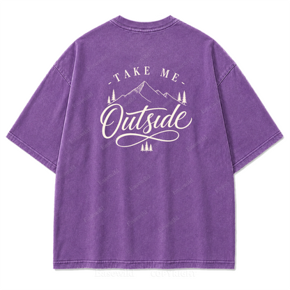 Called Back to the Outside Washed Print Tee
