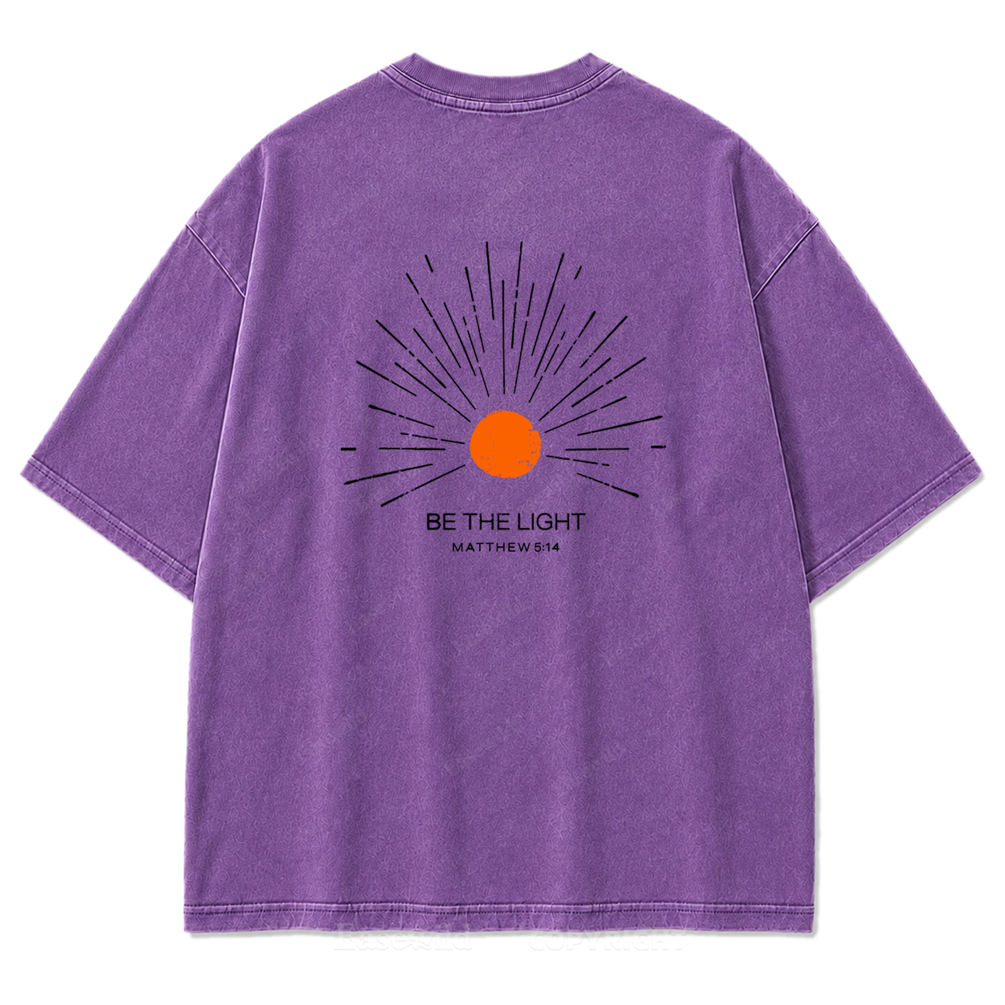 Be The Light Washed Print Tee