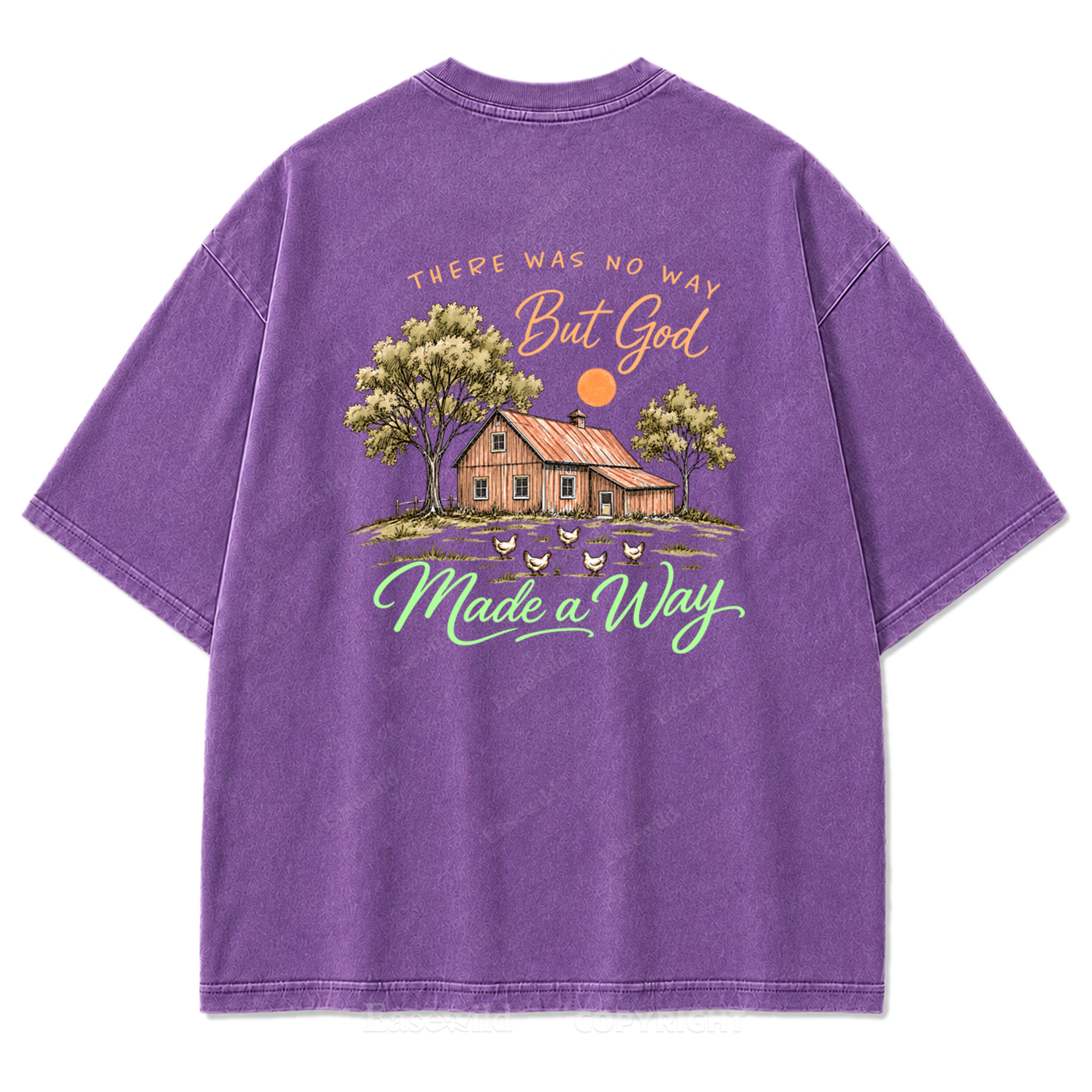 There Was No Way But God Made a Way Washed Print Tee
