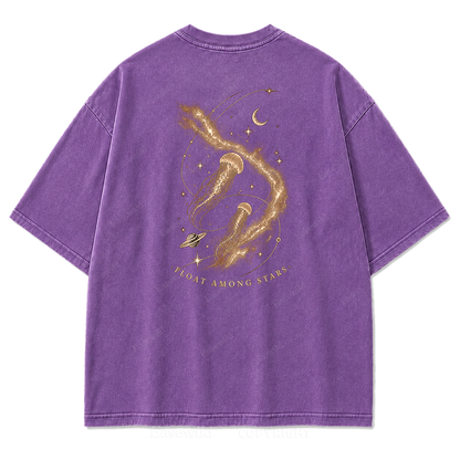 Vintage Celestial Jellyfish Space Print Tee