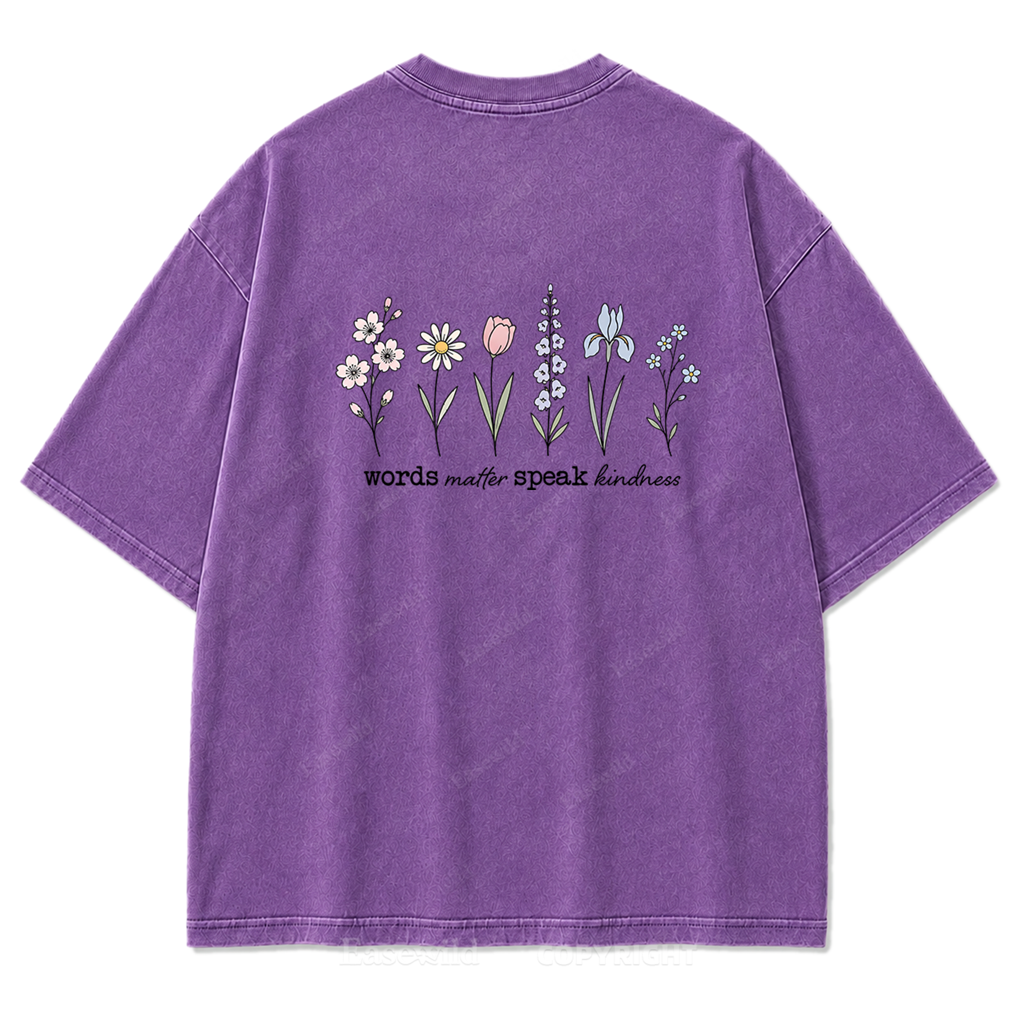 Worte zählen, sprich Freundlichkeit, T-Shirt mit Waschung