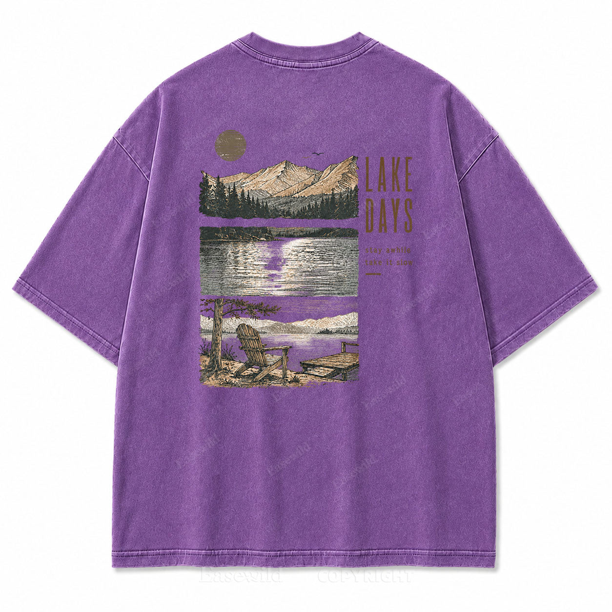 Lake Days Card Washed Graphic Tee