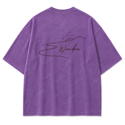 Where the Road Softens Washed Print Tee