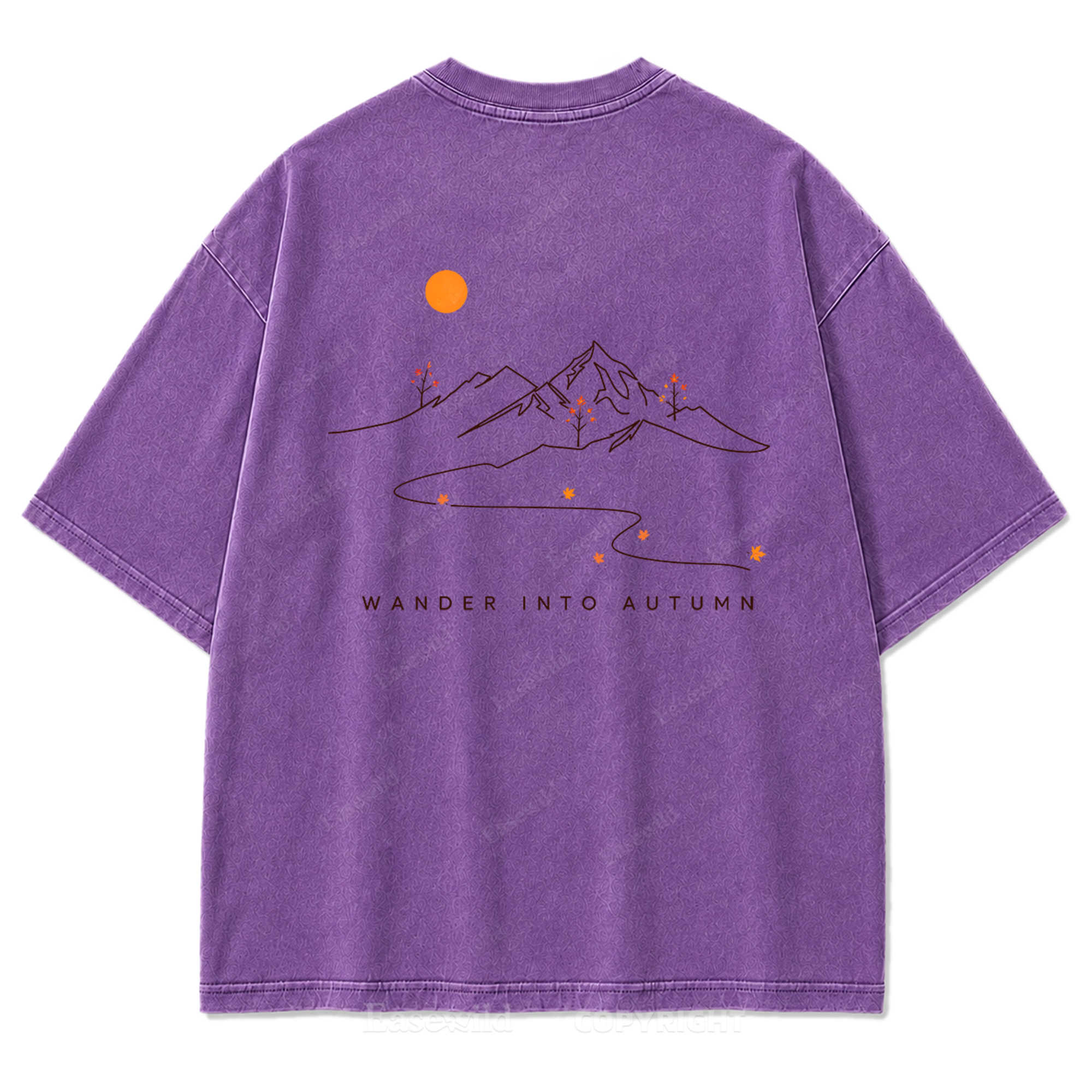 Wander Into Autumn Washed Print Tee