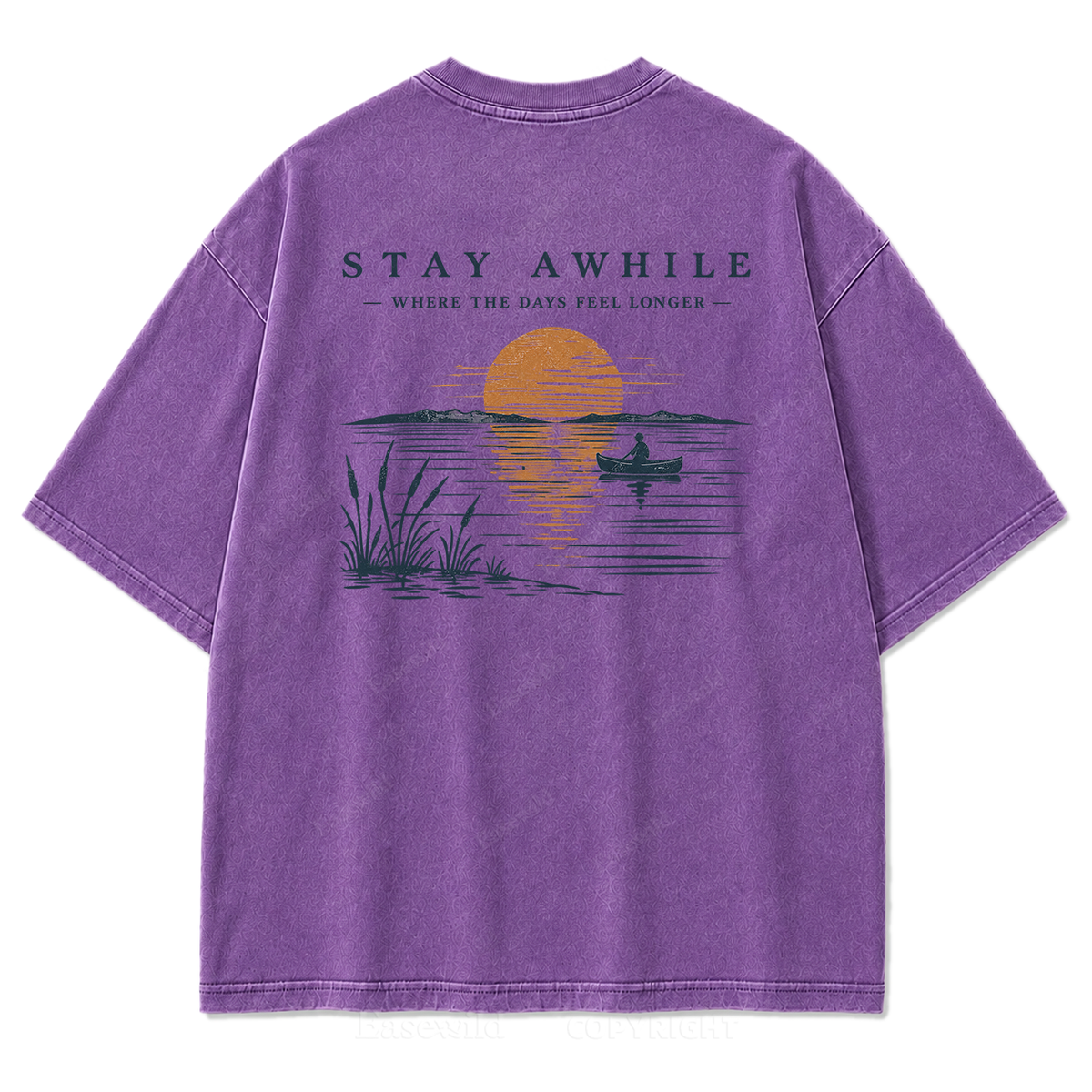 Stay Awhile by the Water Print Tee