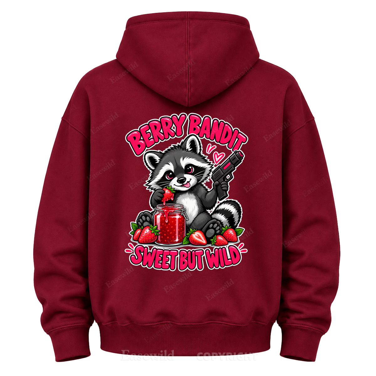 Berry Bandit Sweet But Wild Graphic Hoodie
