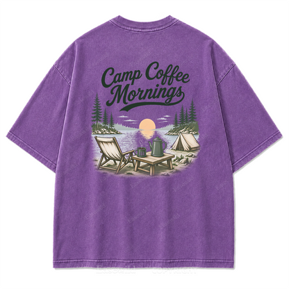 T-Shirt mit Lakeside Coffee Washed Print
