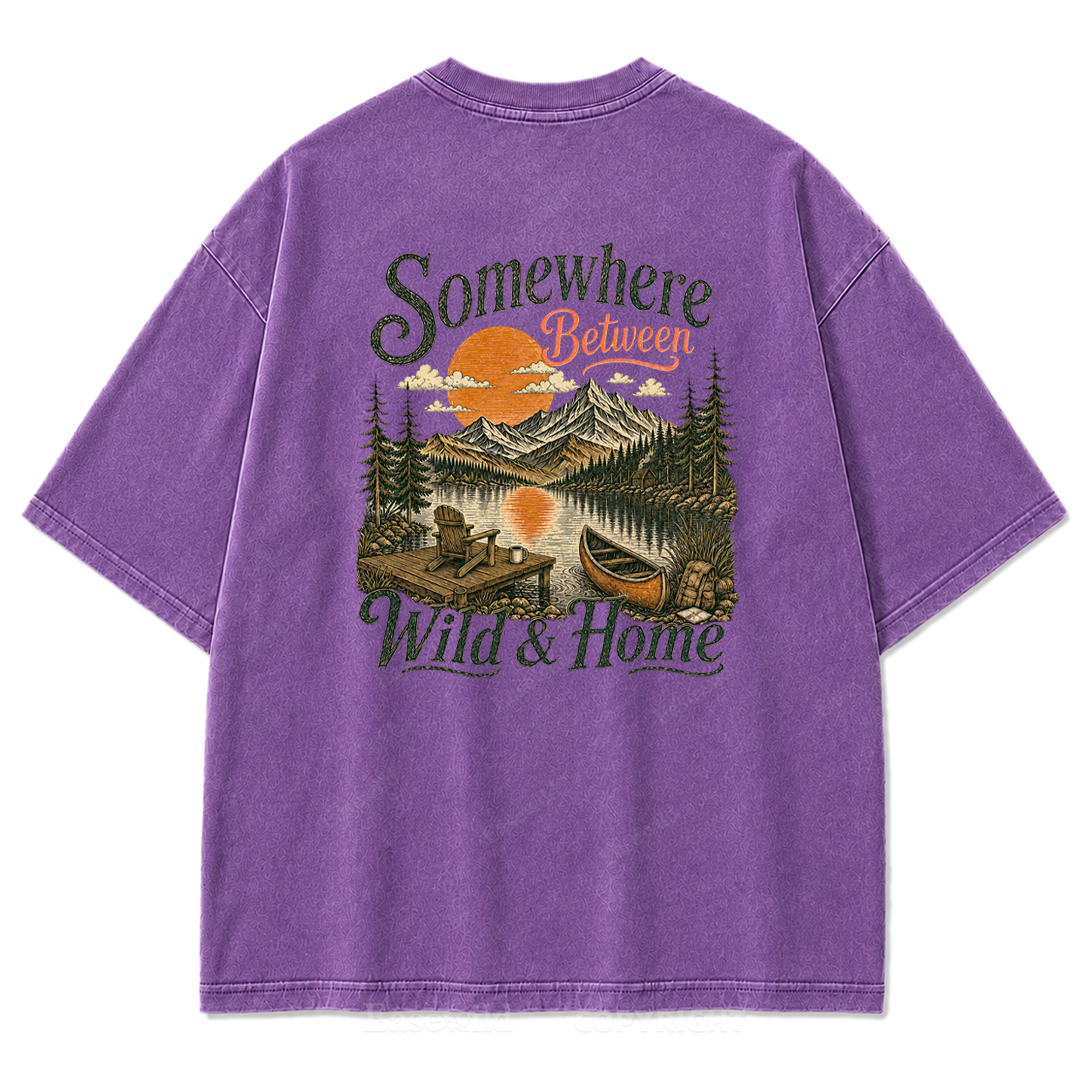 Somewhere Between Wild & Home Washed Print Tee