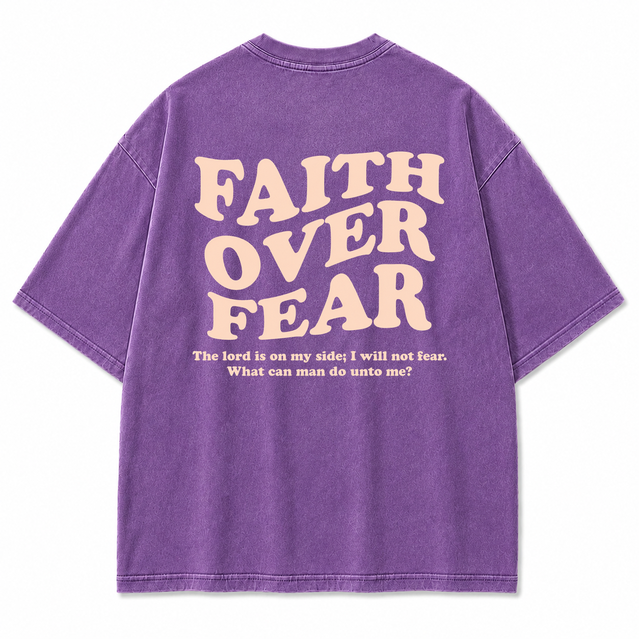 Faith Over Fear Oversized Christian Graphic Tee