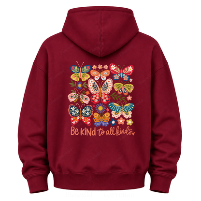 Be Kind to All Kinds Butterfly Graphic Hoodie