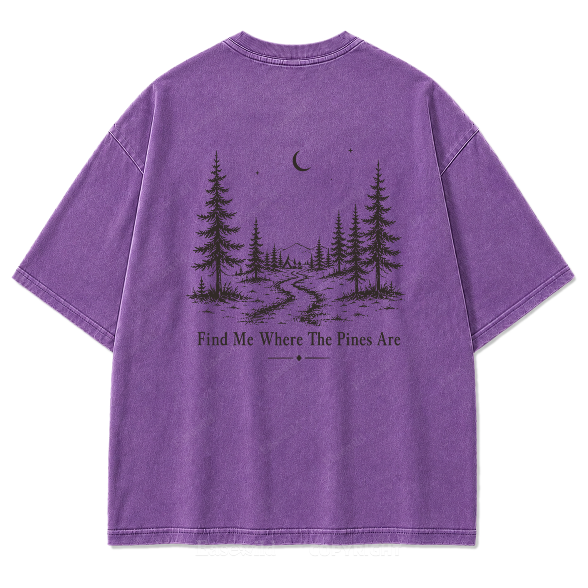 Pinebound Nights Washed Print Tee