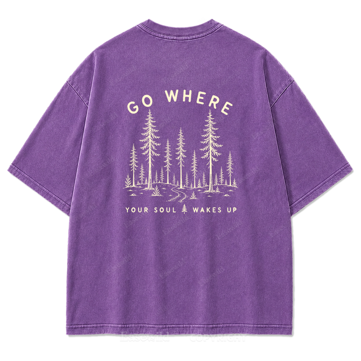 Go Where Your Soul Wakes Up Washed Print Tee