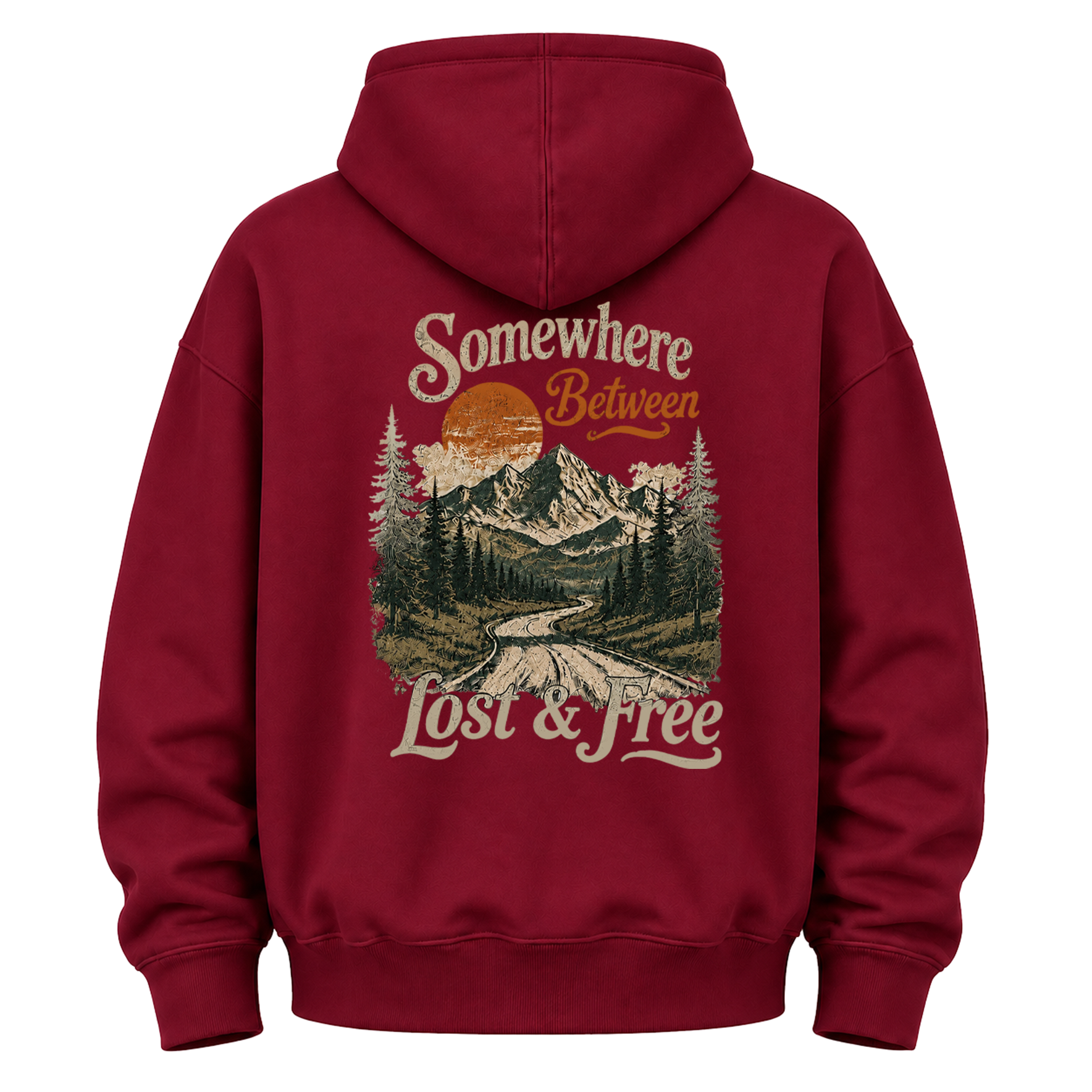 Somewhere Between Lost & Free Graphic Hoodie