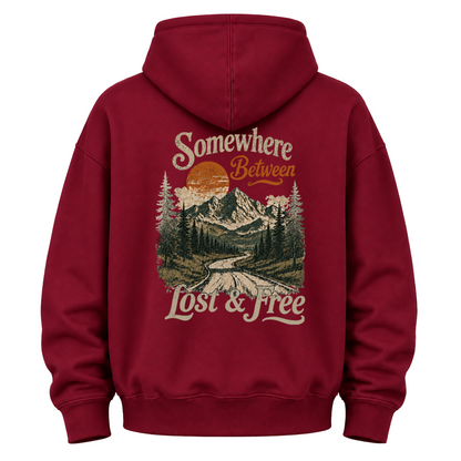 Somewhere Between Lost & Free Graphic Hoodie